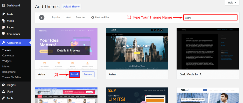 How to install and activate WordPress theme