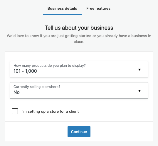 woocommerce setup business details