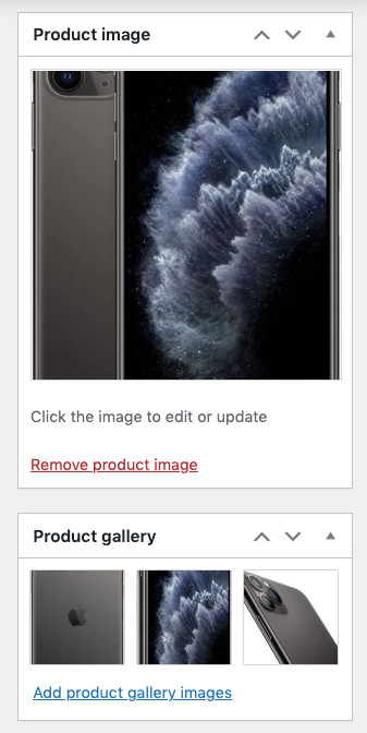 A screenshot of inserting product image and gallery to your WooCommerce product description