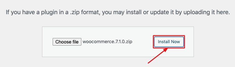 Install your woocommerce plugin