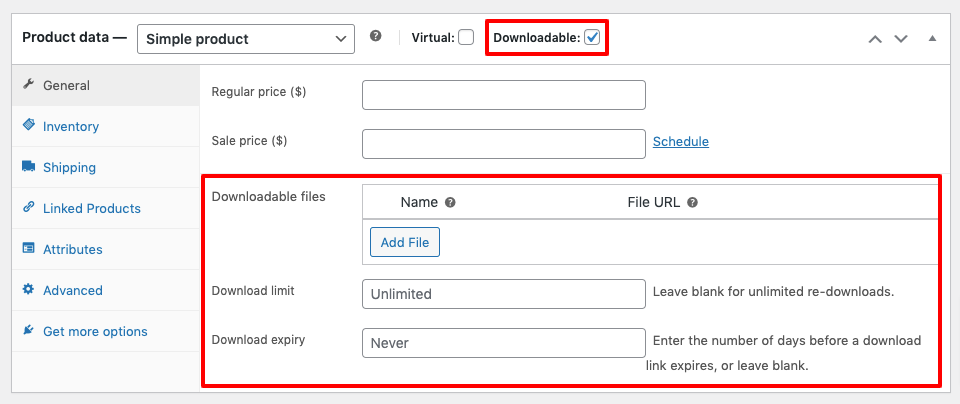 It's an image that shows how to add downloadable products to a WooCommerce website. 